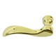 Hinged Patio Door Lever Handle, Bright Brass