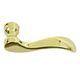 Hinged Patio Door Lever Handle, Bright Brass