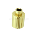 Hinged Patio Door Handle Extender, Bright Brass