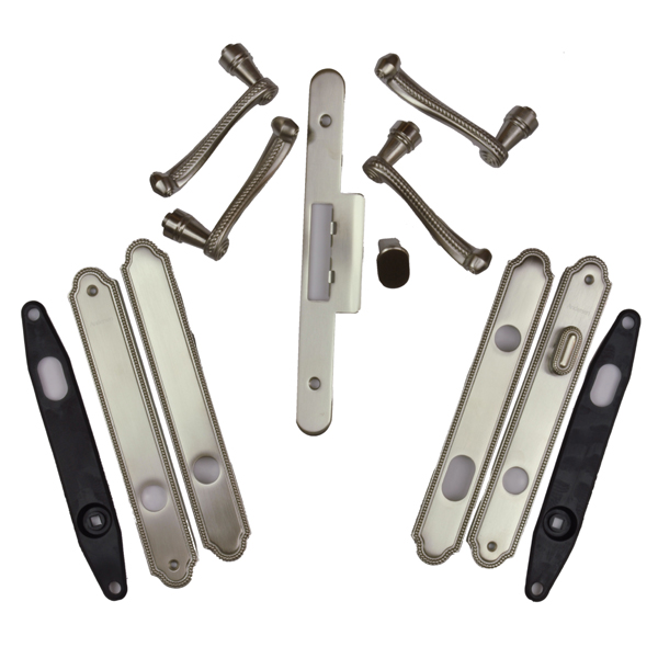 Andersen Double Door Complete Trim Set Whitmore Satin Nickel Finish