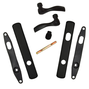 Newbury Black (Matte) Double Door Exterior Trim Set 9214456 Image