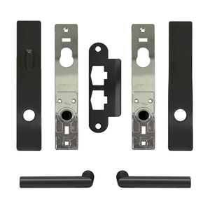 FSB 1076 Single Door Complete Trim Set in Black Anodized