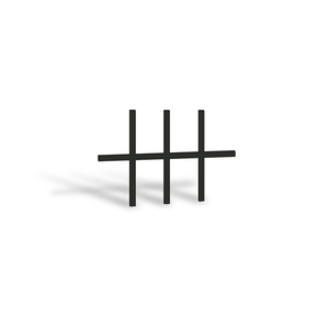 Double-Hung Black Exterior Colonial 4x2 Grille