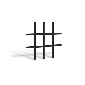 Double-Hung Black Exterior Colonial 4x3 Grille
