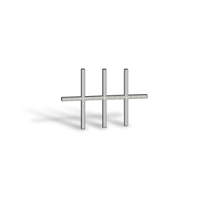 Double-Hung White Colonial Grille 4x2