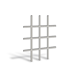 Casement & Awning  White Colonial Grille 4x4