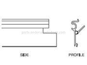 Andersen 200 Series Tilt-Wash Double-Hung Sandtone Upper Right Side Jamb Weatherstrip Part Number 0878151