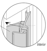 Andersen 200 Series Tilt-Wash Double-Hung Sandtone Lower Side Jamb Weatherstrip Part Number 0878167