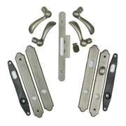 Encino® Double Door Complete Trim Set in Distressed Nickel