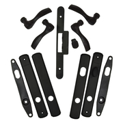 Newbury Black (Matte) Double Door Complete Trim Set Image