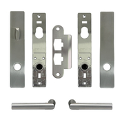 FSB 1076 Single Hinged Patio Door Trim Set Satin Stainless Steel