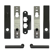 FSB 1076 Single Door Complete Trim Set in Black Anodized