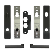 FSB 1076 Single Door Complete Trim Set in Black Anodized