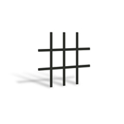 Double-Hung Black Exterior Colonial 4x3 Grille
