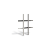 Andersen White Exterior Colonial 3x3 Grille