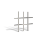Casement & Awning  White Colonial Grille 4x3