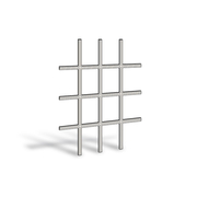 Casement & Awning  White Colonial Grille 4x4