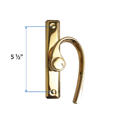 Bright Brass French Curve Handle, Andersen Sliding Door Lock Repair