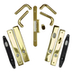 Anvers® Double Door Complete Trim Set in Bright Brass