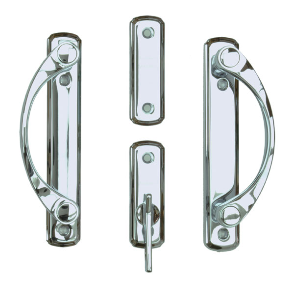 Newbury Polished Chrome Trim Set 2565688 Andersen Doors 400 Series Frenchwood Gliding Patio Door Sets Newbury Polished Chrome Trim Set, Andersen Sliding Door Handle And Lock Replacement
