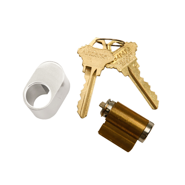 White Albany Keyed Assembly 9007620 | Andersen Doors Locks