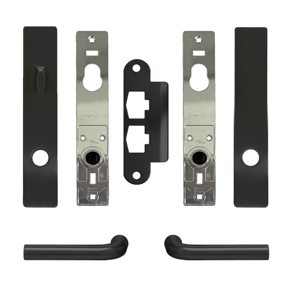 FSB 1075 Single Door Complete Trim Set in Black Anodized - 9184745