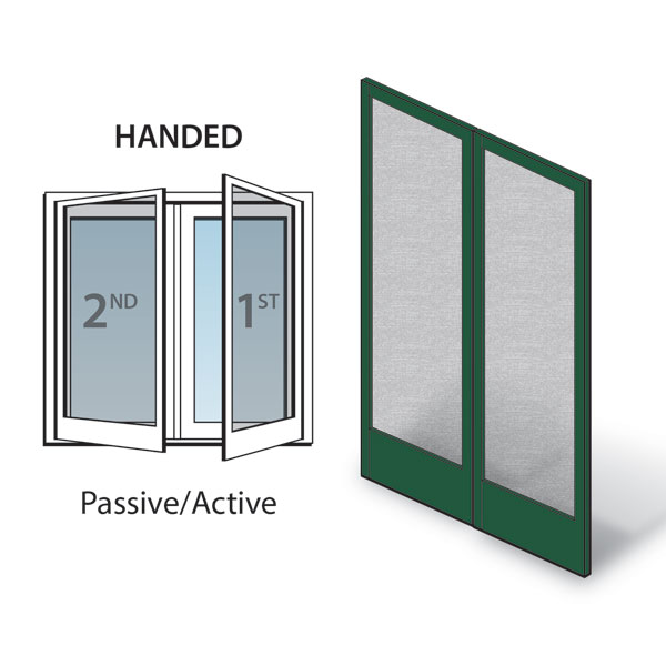 Forest Green 400 Series Frenchwood® Hinged Patio Door Insect Screen Kit - 1265982