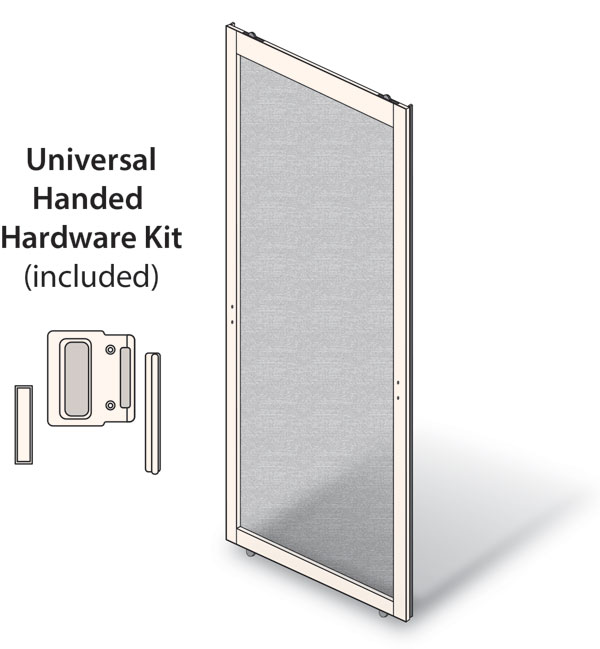 White Gliding Patio Door Gliding Insect Screen - 1974128