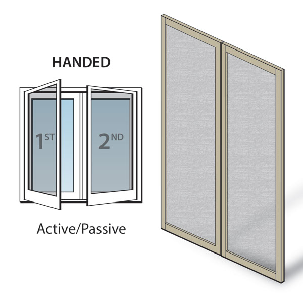 Sandtone 200 Series & A-Series Double Hinged Insect Screen - 0990156