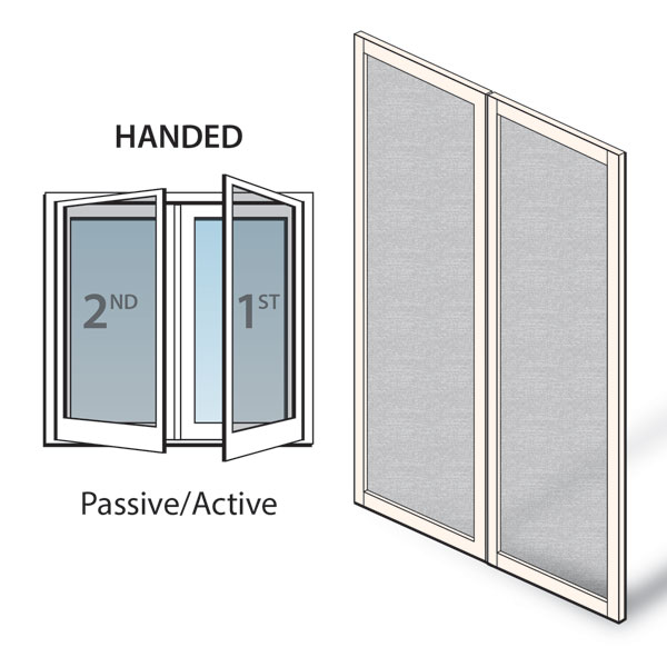 White 200 Series & A-Series Double Hinged Insect Screen - 2592055