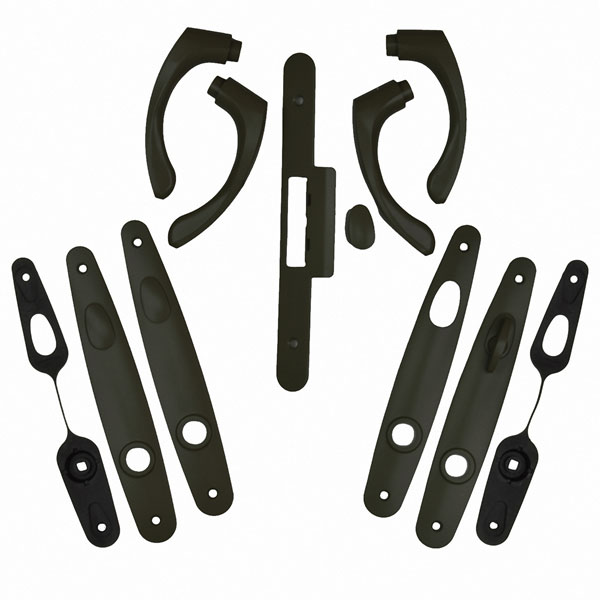 Hinged Patio Door Double Door Complete Trim Set - 9184682