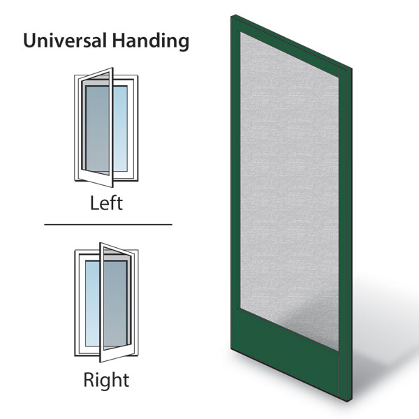 Forest Green 400 Series Frenchwood® Hinged Patio Door Insect Screen Kit - 1267617