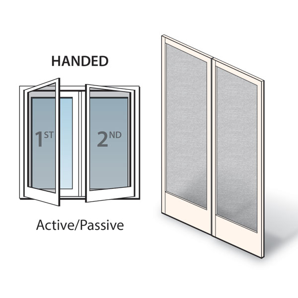 White 400 Series Frenchwood® Hinged Patio Door Insect Screen Kit - 2576009