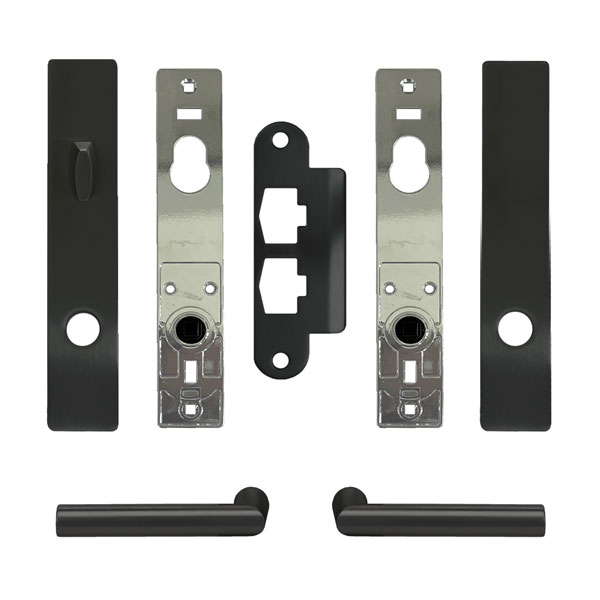 FSB 1076 Single Door Complete Trim Set in Black Anodized - 9184746
