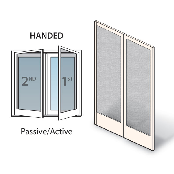 White 400 Series Frenchwood® Hinged Patio Door Insect Screen Kit - 2576011
