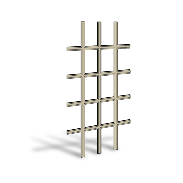 400 Series Frenchwood® Gliding Patio Door Removable Interior Grille - 0910206