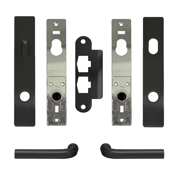 FSB 1075 Single Door Complete Trim Set in Black Anodized - 9184748