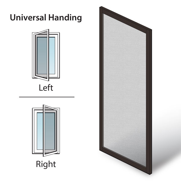 Dark Bronze A-Series Hinged Inswing Patio Door Hinged Insect Screen - 9141617