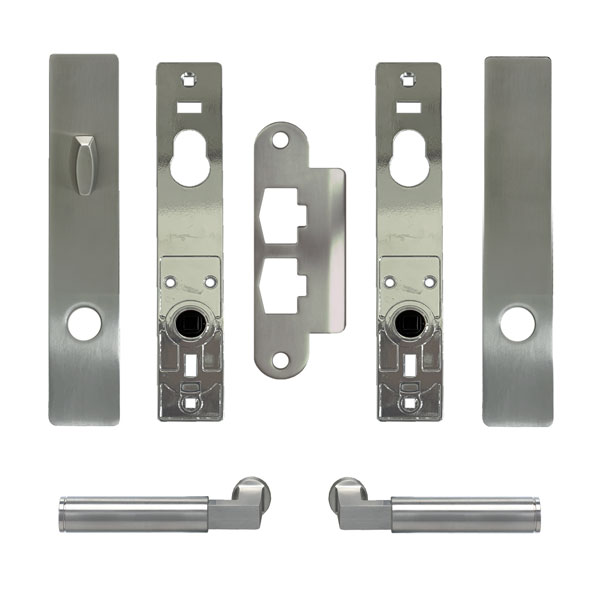 FSB 1102 Single Door Complete Trim Set in Satin Stainless Steel - 9172939