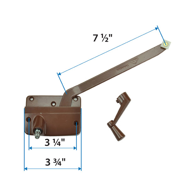 Wood Casement Window Straight Arm Operator - 0531112
