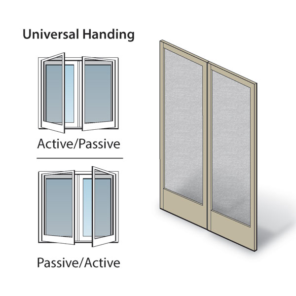 Sandtone 400 Series Frenchwood® Hinged Patio Door Insect Screen Kit - 0920924