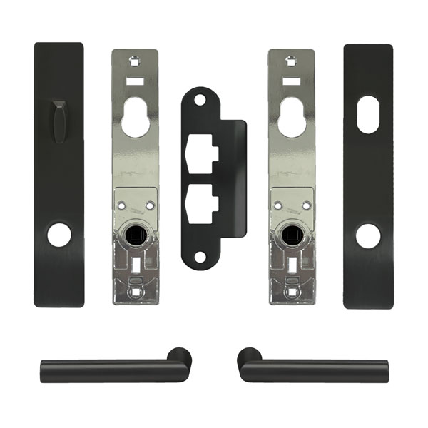 FSB 1076 Single Door Complete Trim Set in Black Anodized - 9184749