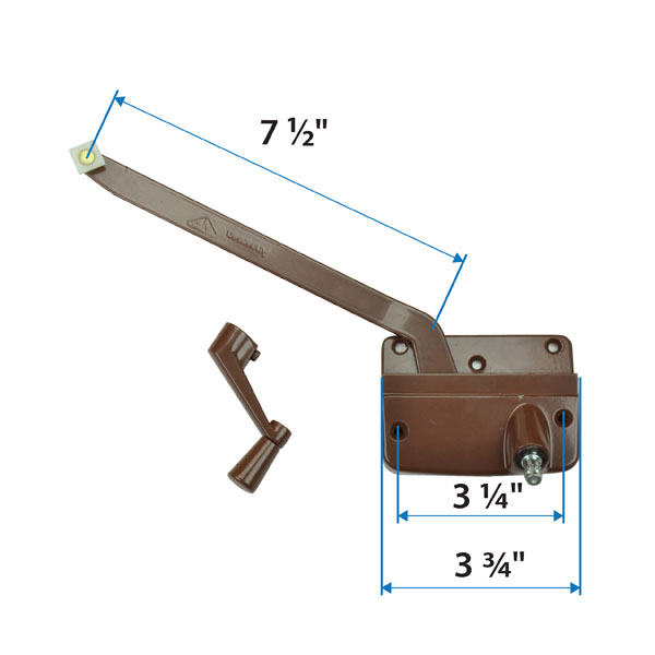 Wood Casement Window Straight Arm Operator - 0531108