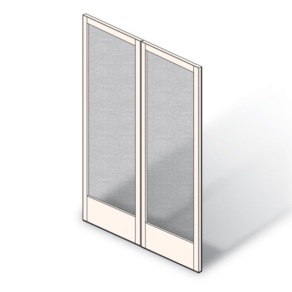 White 400 Series Frenchwood® Hinged Patio Door Insect Screen Kit