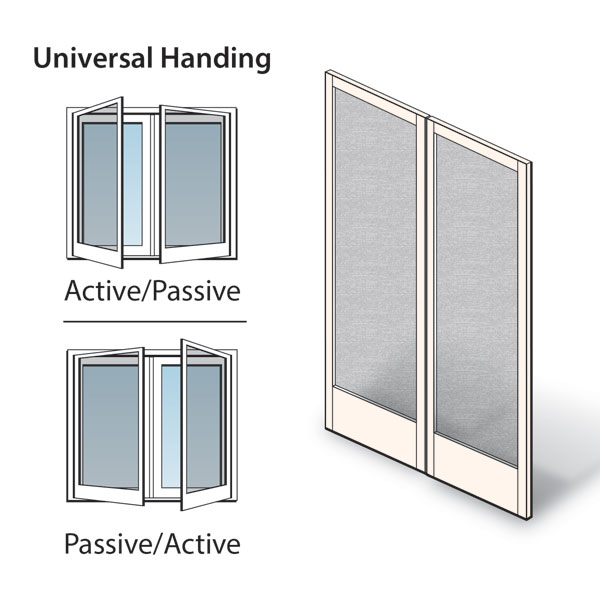 White 400 Series Frenchwood® Hinged Patio Door Insect Screen Kit - 2576023