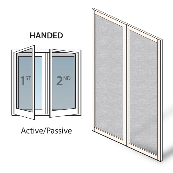 White 200 Series & A-Series Double Hinged Insect Screen - 2592054