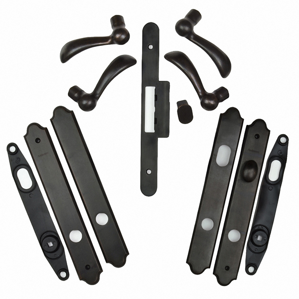 Encino® Double Door Complete Trim Set in Distressed Bronze - 2578928